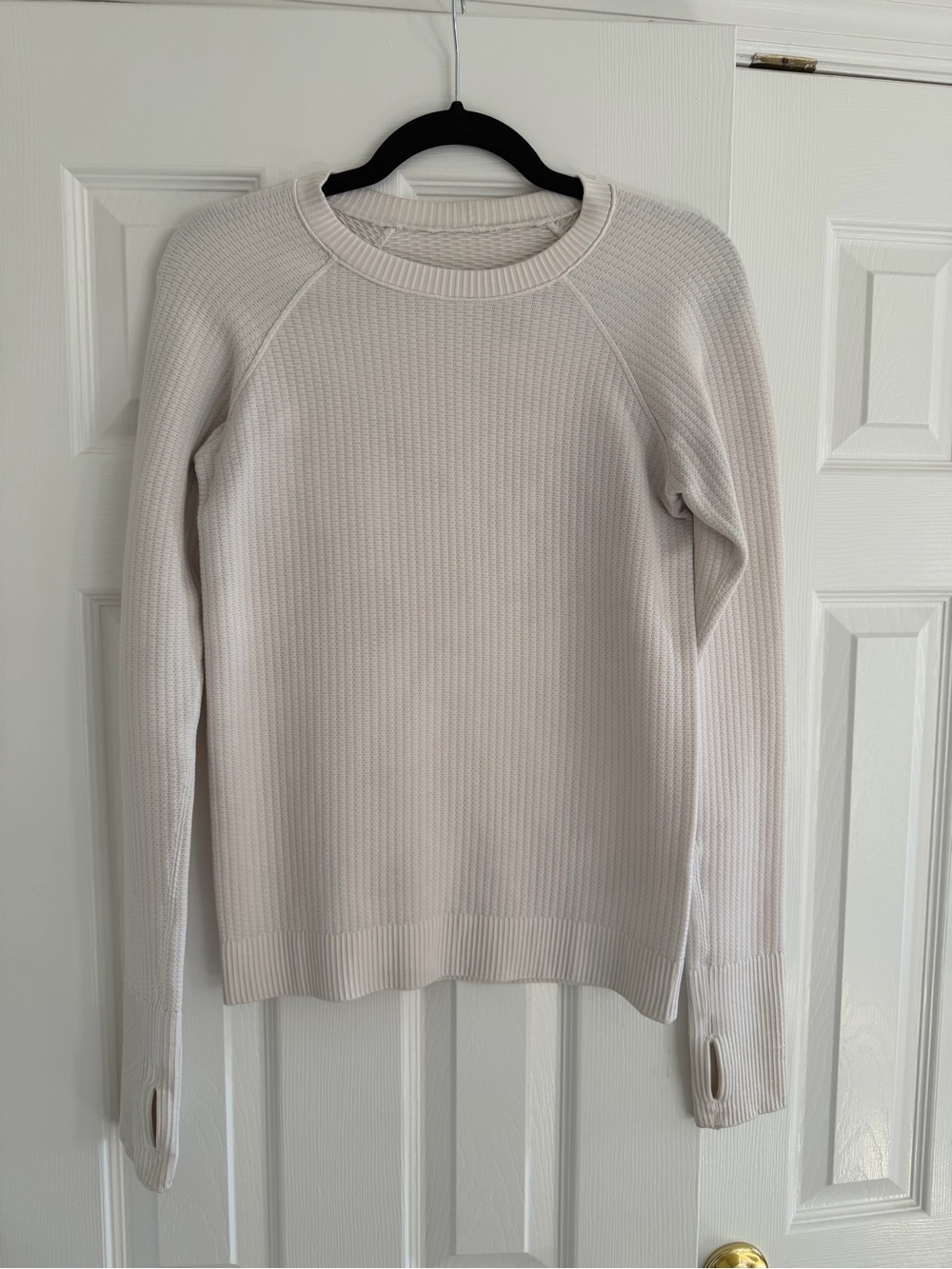 lululemon athletica Cream Waffle-Knit Crew Neck